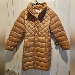 Liz Claiborne Quilted Brown Puffer Coat
